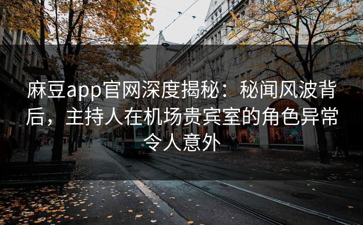 麻豆app官网深度揭秘：秘闻风波背后，主持人在机场贵宾室的角色异常令人意外